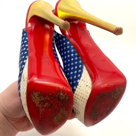 🌷❤️‍🔥SPRING SALE 🔥 FINAL PRICE🌷💥Christian Louboutin Lady Peep 150 Sling 36 - Picture 7 of 9